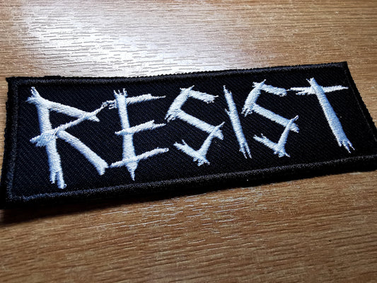 Resist Anarchist Politics Feminist Iron on Embroidered Patch