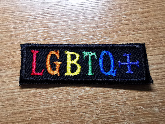 LGBTQ+ Small Rainbow Iron On Patch Pride Embroidered