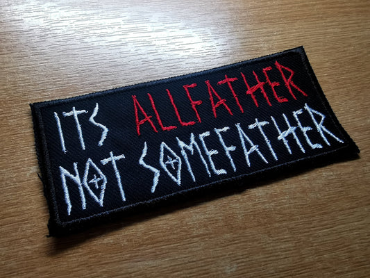 It's Allfather not Somefather Iron On Embroidered Patch LGBTQ+ Viking Patches Equality