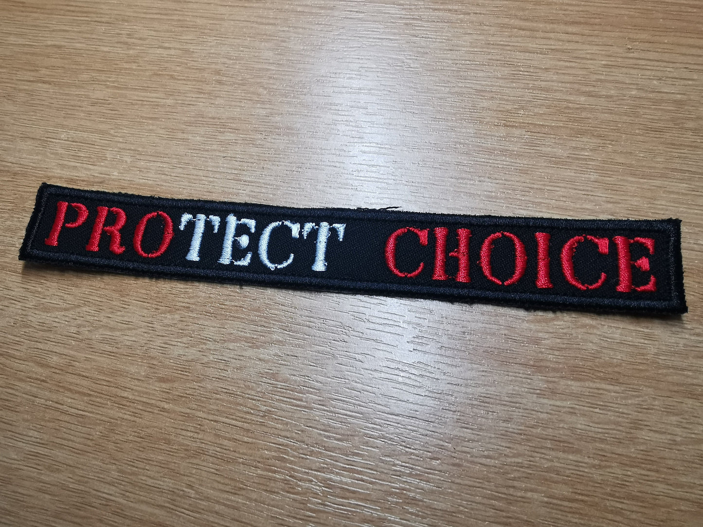 Protect Choice Pro Choice Feminist Long Banner Embroidered Iron On Patch Collection Abortion Politics Punk