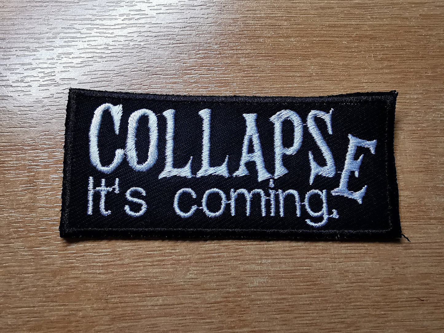 Collapse Embroidered Patch Nihilistic Iron on Patches For the Coming Apocalypse