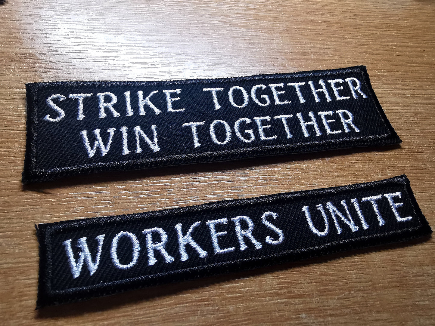 Pro Strike and Unions Workers Embroidered Iron On Patch Politics Punk