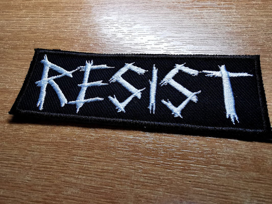 Resist Anarchist Politics Feminist Iron on Embroidered Patch
