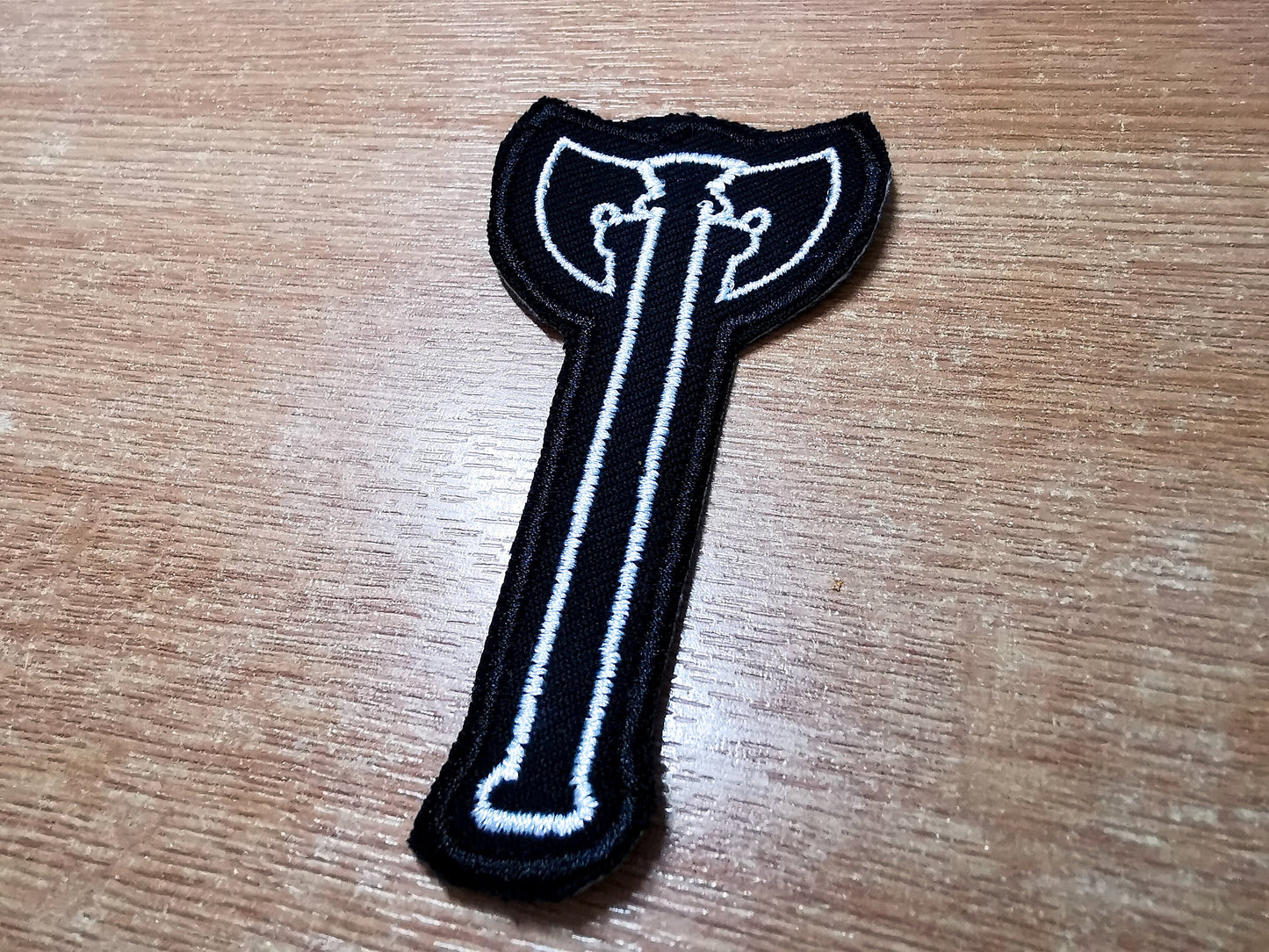 Battle Axe Embroidered Iron On Patch Destiny Fantasy RPG Vikings Medieval Dungeon Gaming