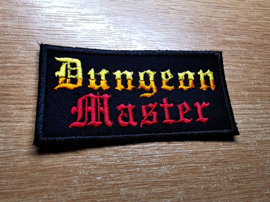 Fantasy Gaming Master Red, Orange and Yellow RPG Patch Tabletop Dungeon Synth and Fantasy Role-Play Embroidered Iron On