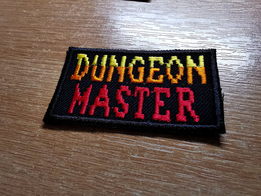 Fantasy Gaming Master Red, Orange and Yellow RPG Patch Tabletop Dungeon Synth and Fantasy Role-Play Embroidered Iron On
