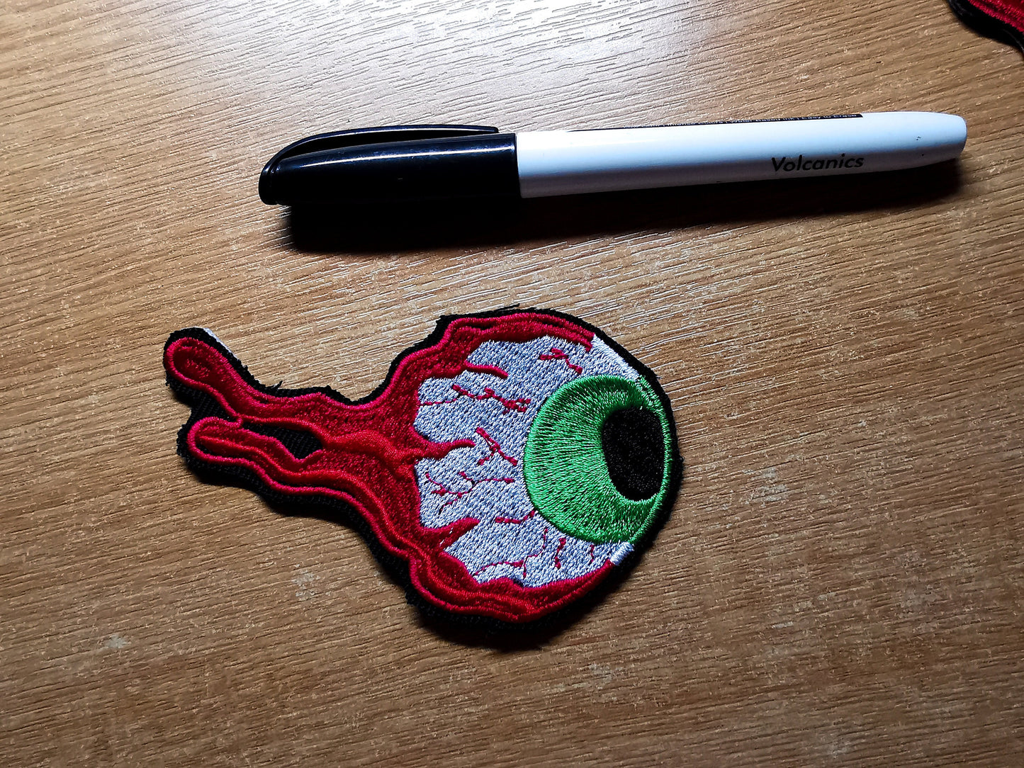 Creepy Eyeball Larger Iron on Patch Embroidered Art Skateboarding Style Graphics