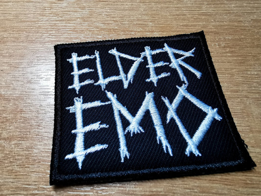 Elder Emo Kid Embroidered Patch Pop Punk Metalcore 00s Culture Throwback