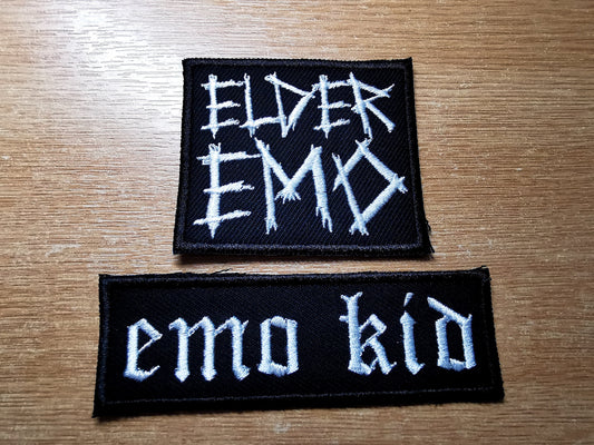 Elder Emo Kid Embroidered Patch Pop Punk Metalcore 00s Culture Throwback