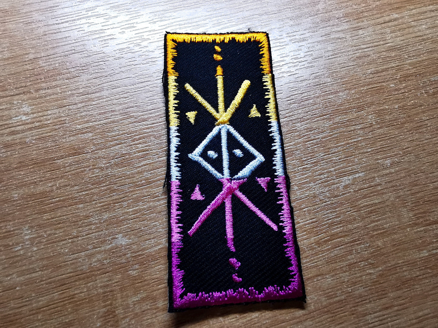 Protection Lesbian Flag Bindrune Viking Patch Iron On Embroidered Norse Heathenry Bind Runes