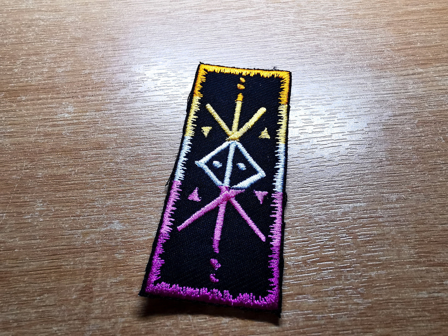 Protection Lesbian Flag Bindrune Viking Patch Iron On Embroidered Norse Heathenry Bind Runes