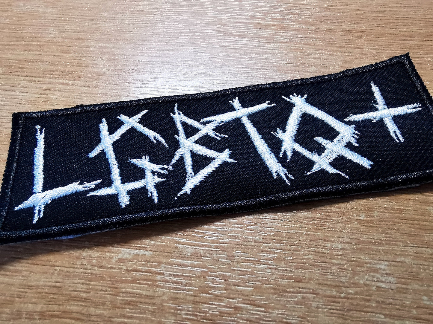 LGBTQ+ Black Metal Iron On Patch Pride Embroidered