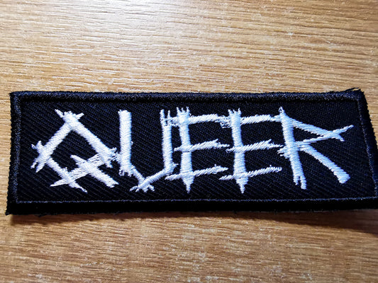 Queer Punk Metal Rainbow LGBTQ+ Iron On Patch Pride Embroidered Patches