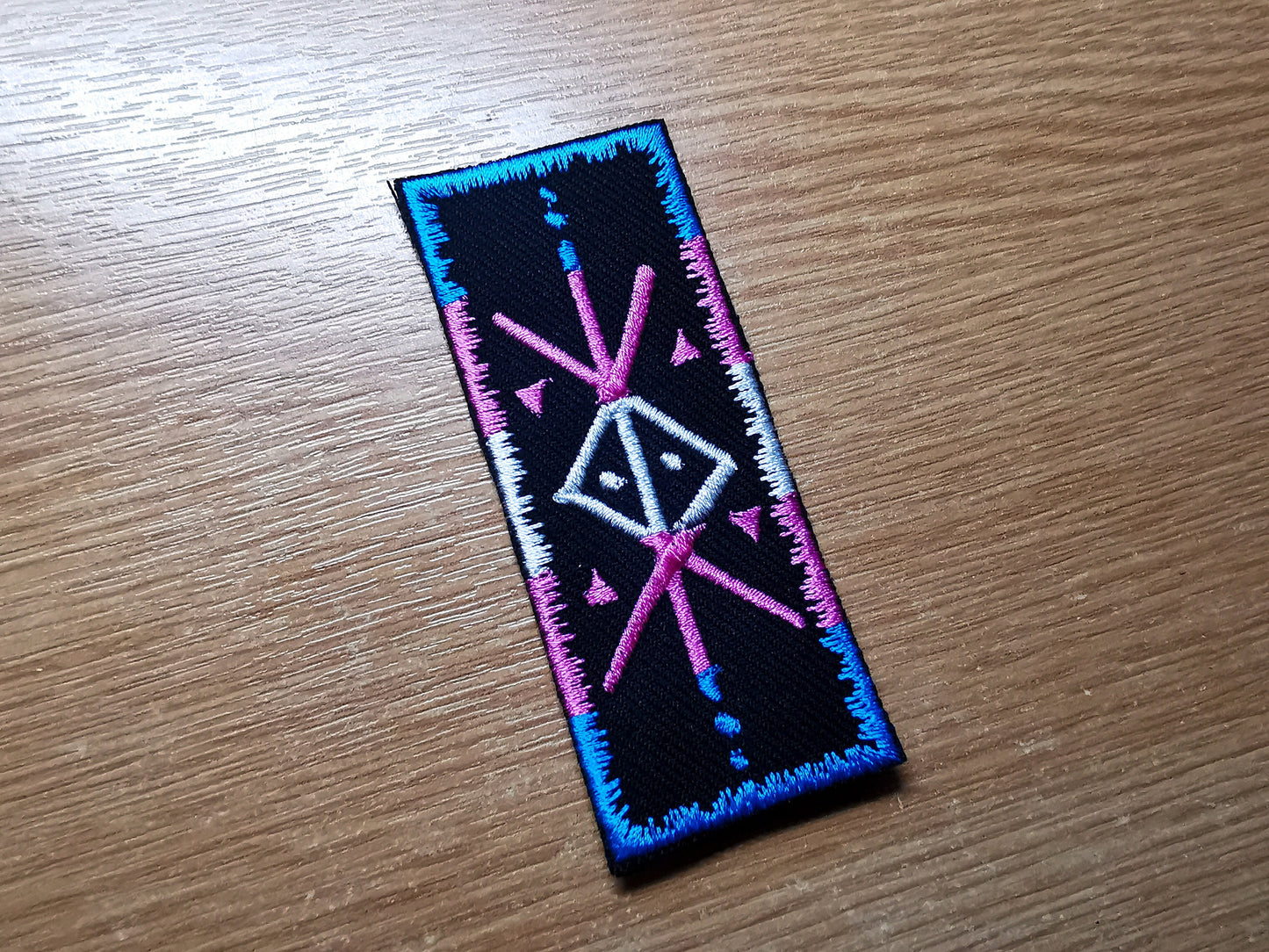 Protection Trans Flag Bindrune Viking Patch Iron On Embroidered Norse Heathenry Bind Runes