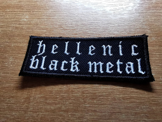 Hellenic Black Metal Embroidered Patch Greek Black Metal Death Metal Embroidery
