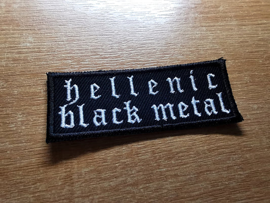 Hellenic Black Metal Embroidered Patch Greek Black Metal Death Metal Embroidery