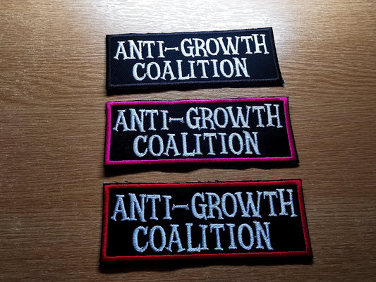 Anti Growth Coalition Liz Truss Anti Tory Embroidered Patch Left Wing Protesters Podcasters Activists Strikers Everyone v Liz