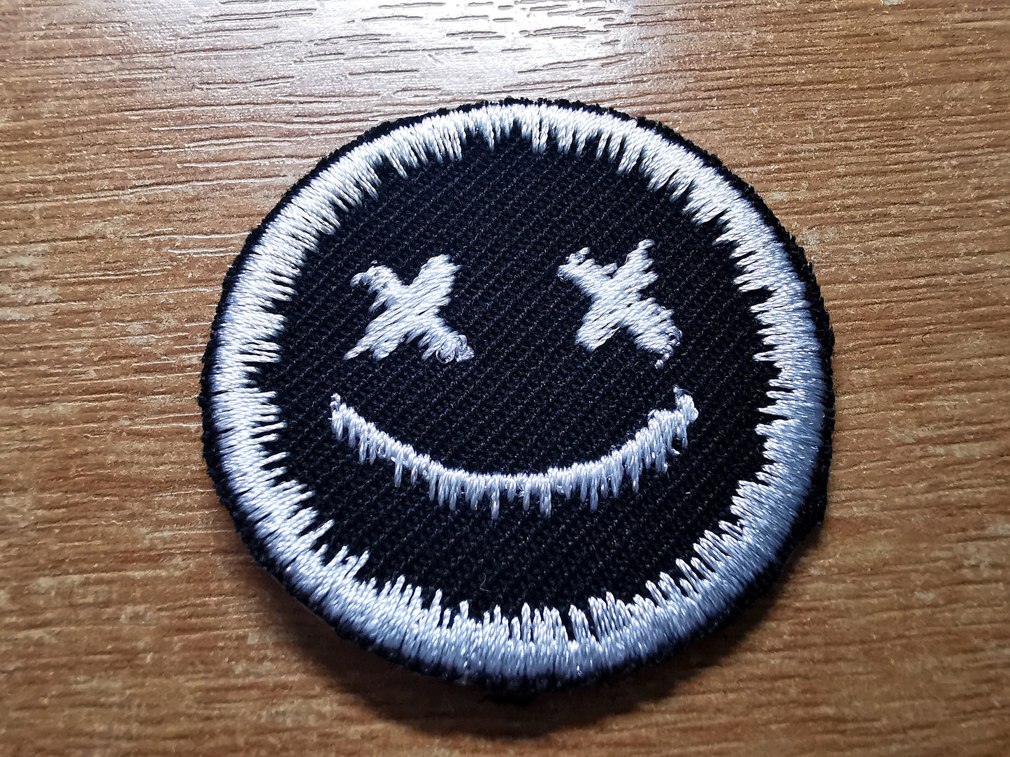 White Dripping Face Iron On Embroidered Patch Pop Punk Skater Alternative Gothic Metal Emo Gift