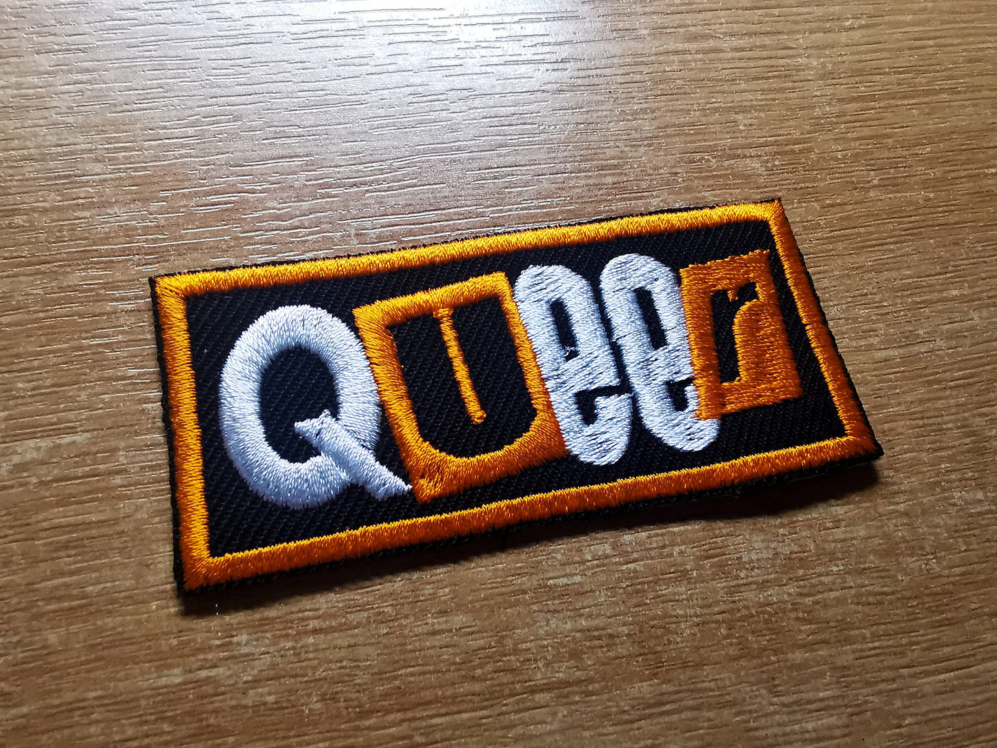 Queer Punk LGBTQ+ Iron On Patch Pumpkin Orange Pride Embroidered Patches