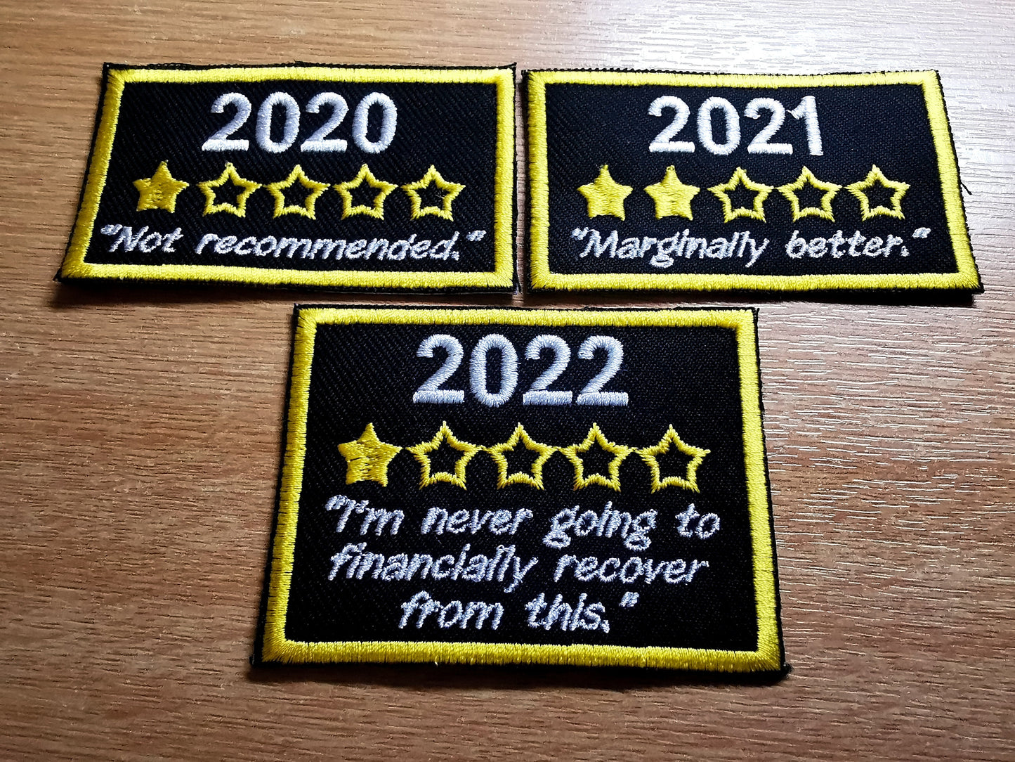 2022, 2021 and 2020 Review Commemorative Iron on Embroidered Patches