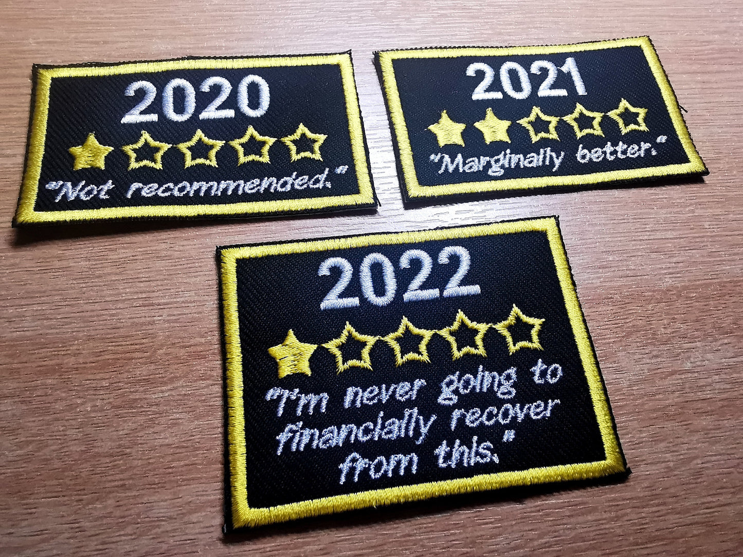 2022, 2021 and 2020 Review Commemorative Iron on Embroidered Patches