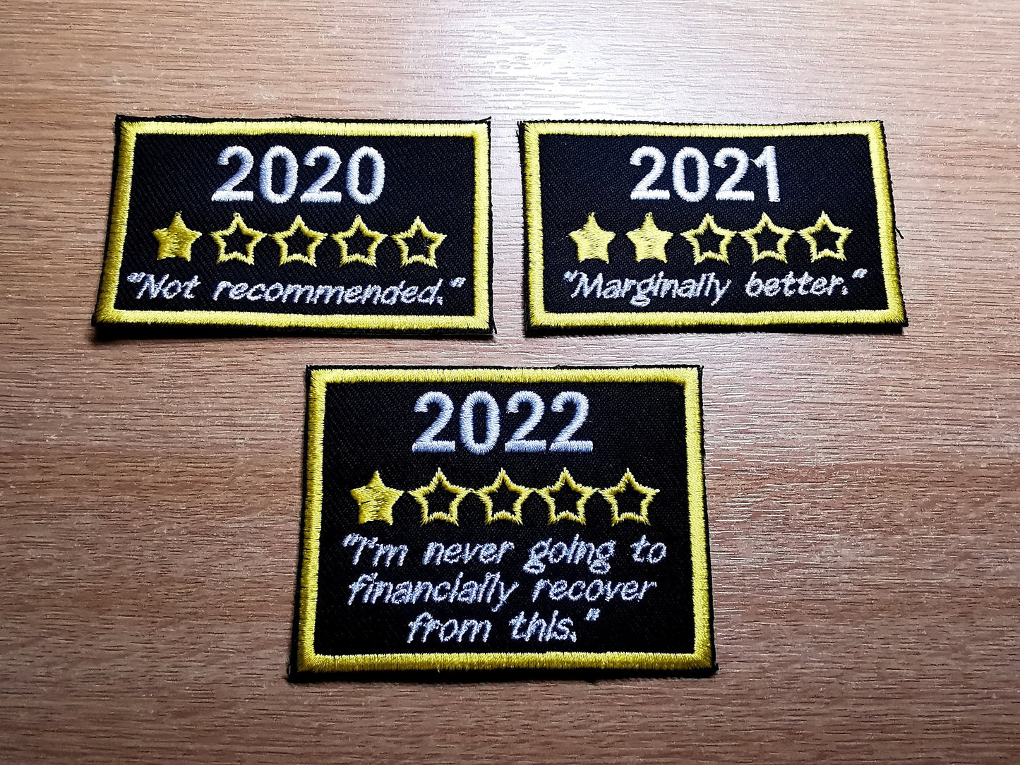 2022, 2021 and 2020 Review Commemorative Iron on Embroidered Patches