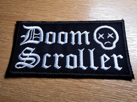 Doom Scroller Embroidered Patch Doom Scrolling and ADHD