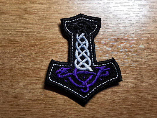 Asexual Flag Mjolnir Embroidered Patch LGBTQ+ Viking Patches