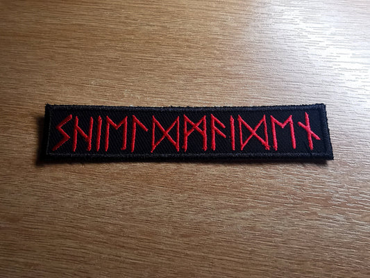 Shieldmaiden Red Runes Iron or Sew on Embroidered Patch Viking Warrior Norse Inspired Patches