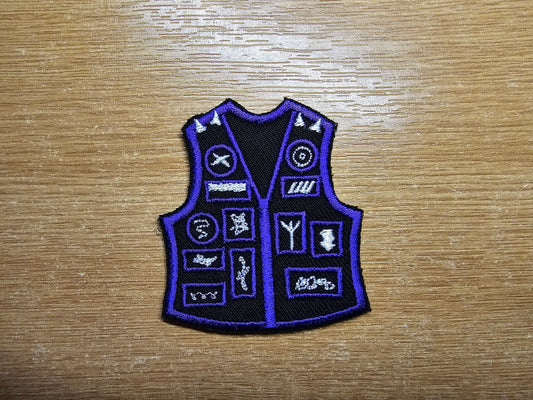 Battle Jacket Embroidered Patch Purple