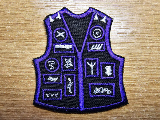 Battle Jacket Embroidered Patch Purple