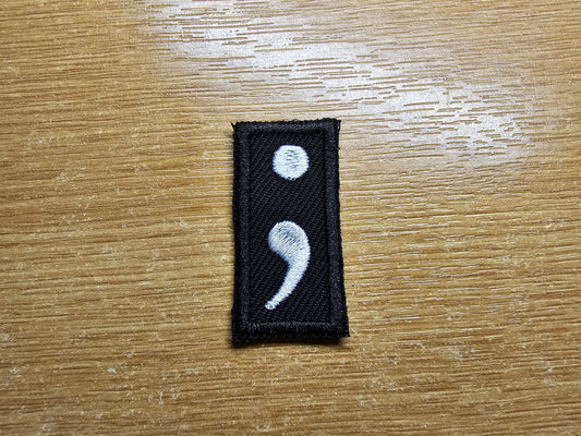 Semi Colon Patch TINY Gap filler for mental health awareness and solidarity