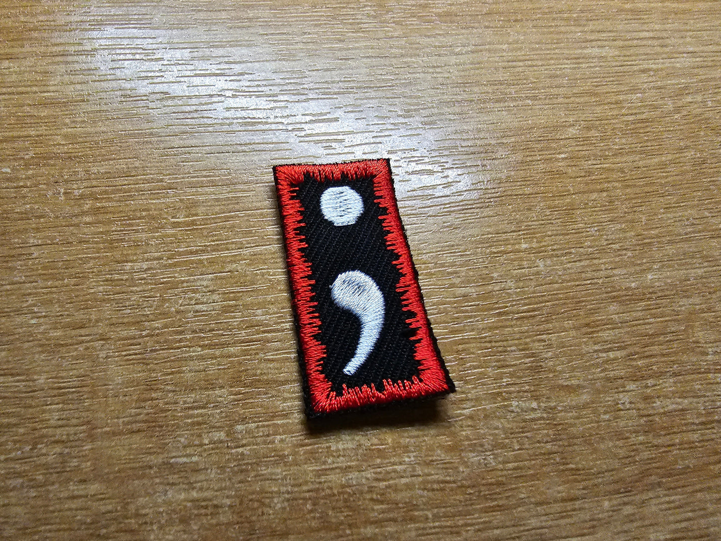 Semi Colon Patch TINY Gap filler for mental health awareness and solidarity