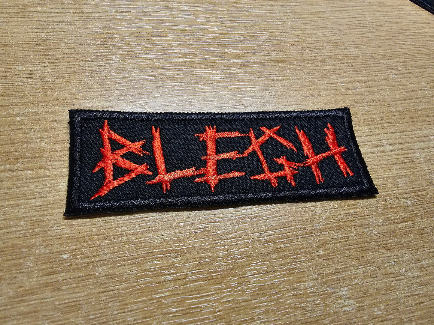 Blegh Metalcore Embroidered Patch Smaller Metal Breakdown Emo Red