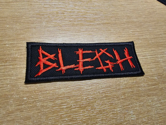 Blegh Metalcore Embroidered Patch Smaller Metal Breakdown Emo Red