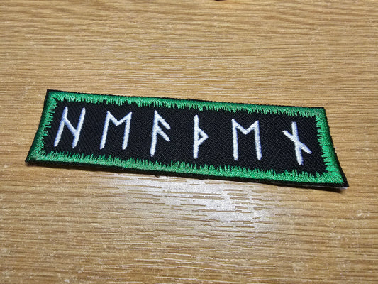 Heathenry Runes Dark Jade Green Sew or Iron on Embroidered Patch Viking Warrior Norse Inspired Patches