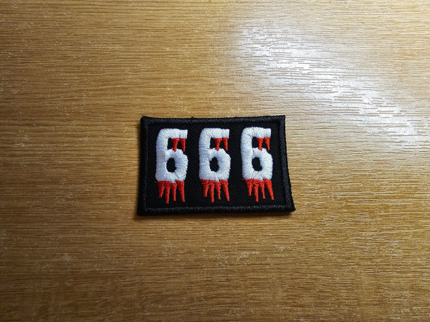 666 Goth Bloody Iron On Embroidered Patch