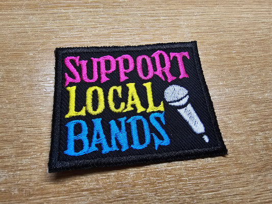 Support Local Bands Embroidered Patch Metal Punk Rock Emo Pop-Punk Local Scene