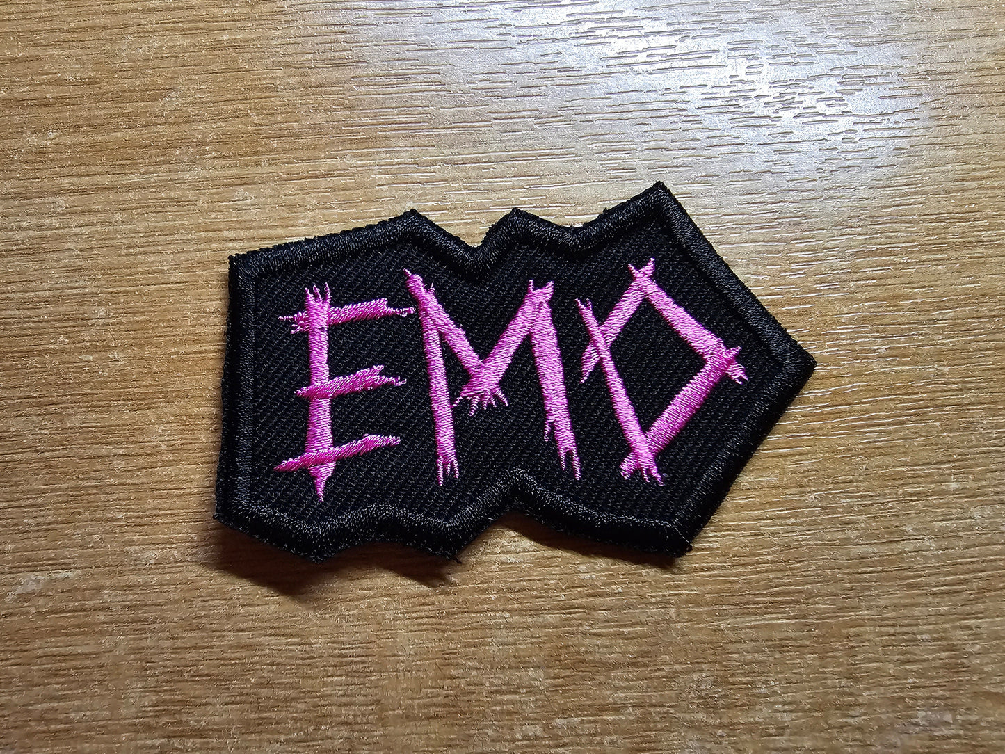 Emo Embroidered Patch Pop Punk Metalcore 00s Culture Throwback Pink