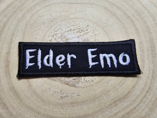 Elder Emo Kid Embroidered Patch Pop Punk Metalcore 00s Culture Throwback