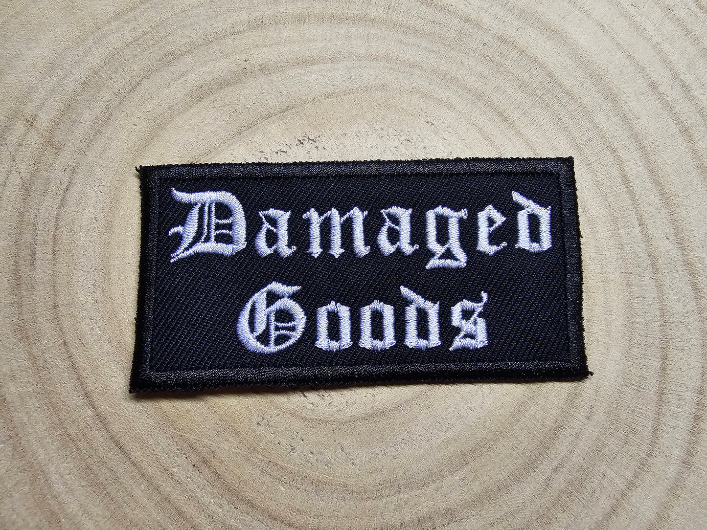Damaged Goods Emo Goth Metal Punk Embroidered Patch
