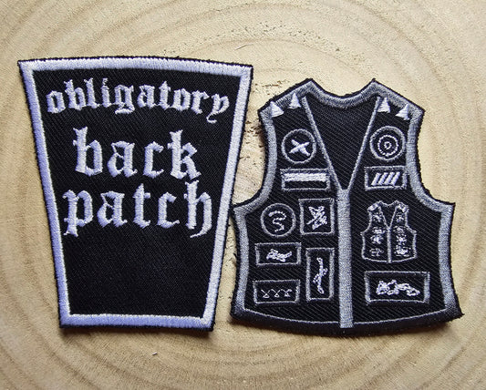Battle Jacket Meme Patches Embroidered Back Patch and Mini Battle Vest Funny Patches Vestception