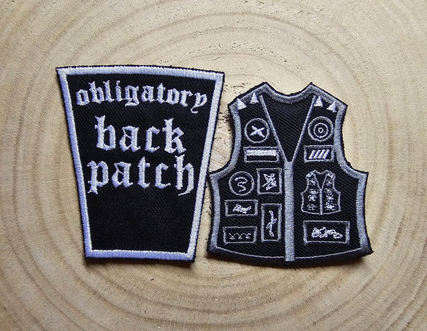 Battle Jacket Meme Patches Embroidered Back Patch and Mini Battle Vest Funny Patches Vestception