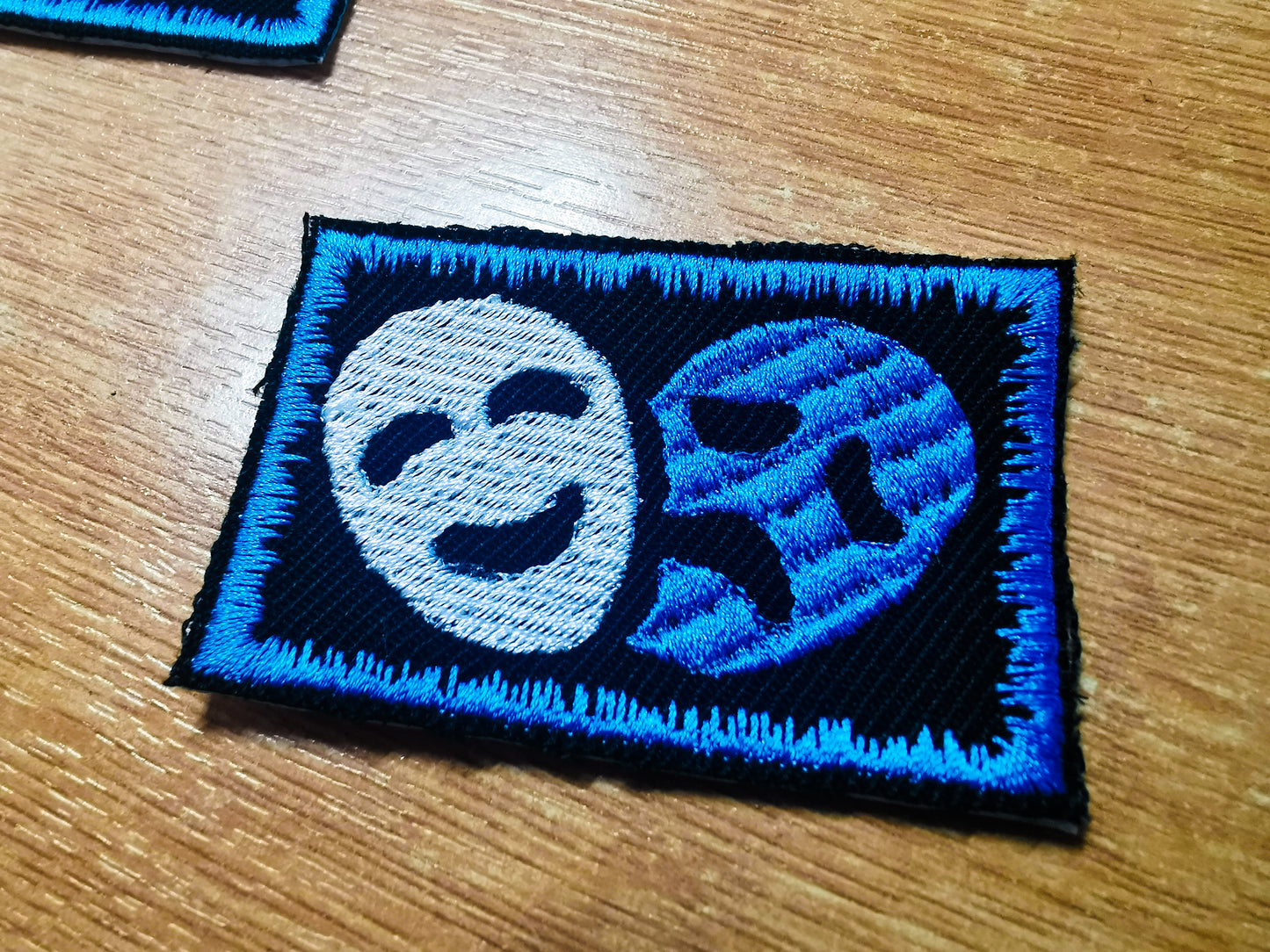 Bipolar Disorder Embroidered Patch Subtle Symbol for Vibrant Aqua Disability and Mental Health Awareness