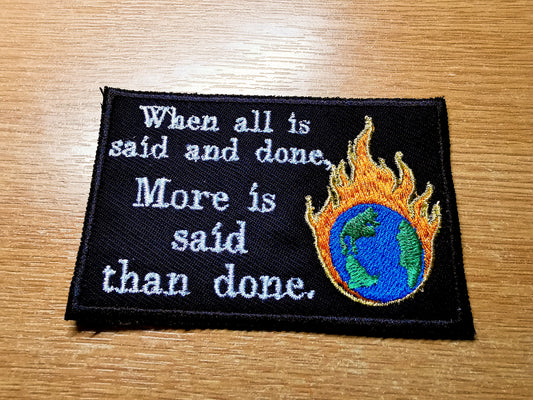 Climate Change Embroidered Patch