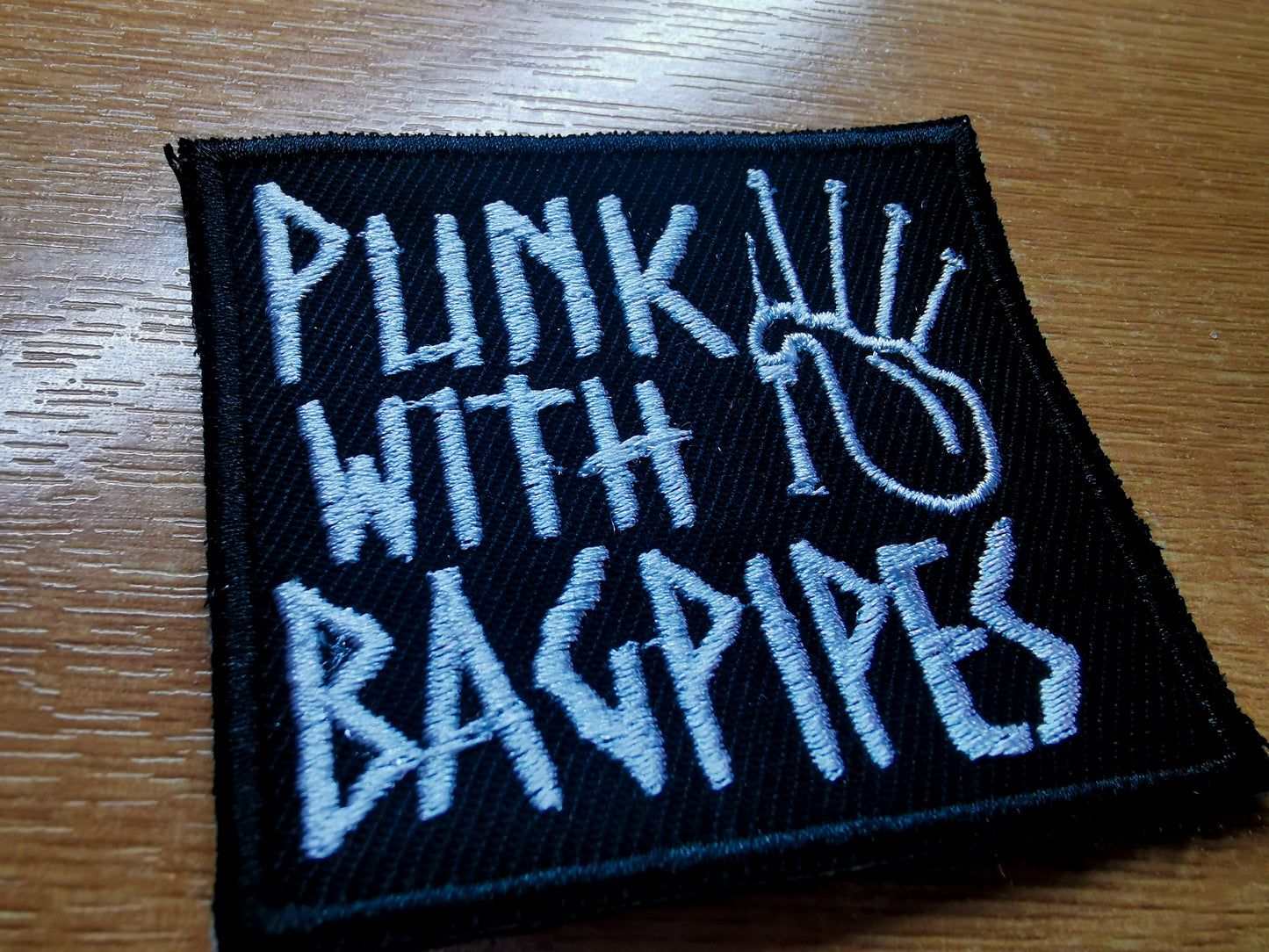Punk With Bagpipes Embroidered Patch