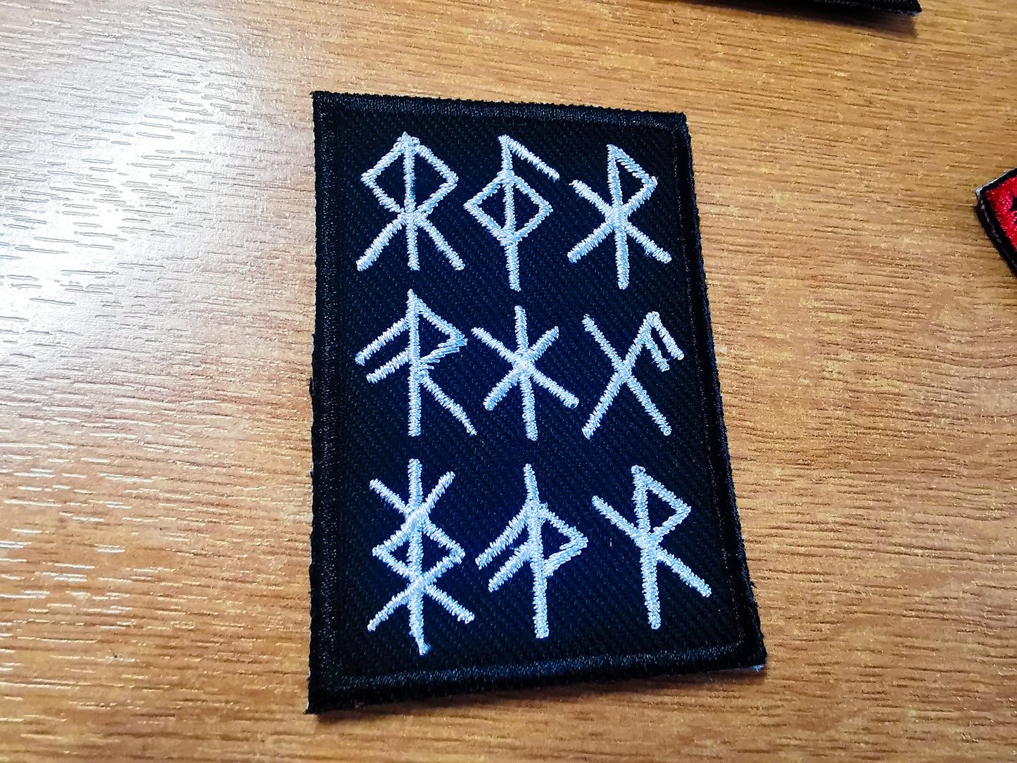 Bindrune Patch Embroidered Viking Norse Heathenry Bind Runes