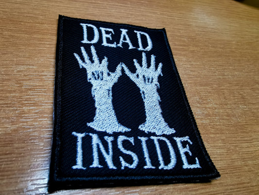 Dead Inside Grave Zombie Hands Emo Goth Metal Punk Embroidered Patch