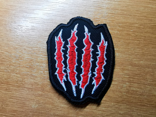 Bear Claw Marks Embroidered Patch For Horror Movie Fans and RPG Gamers