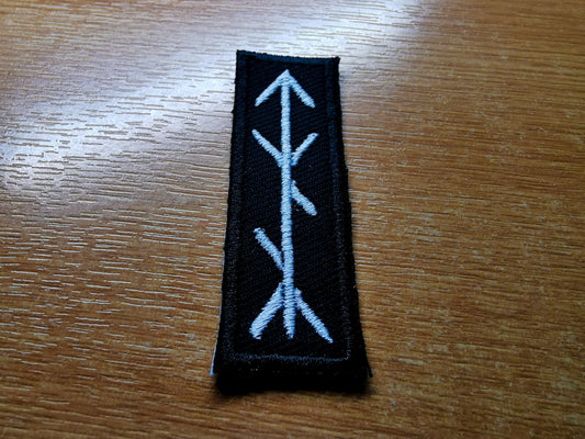 Arrow Bindrune Viking Patch Embroidered Norse Heathenry Bind Runes